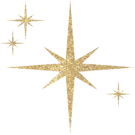 Glitter Gold Star