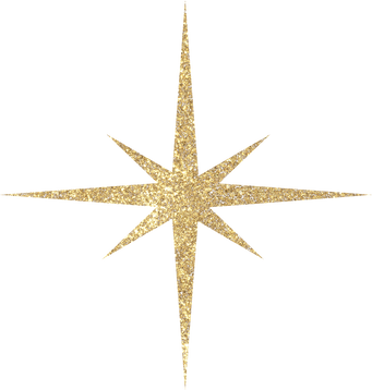 Glitter Gold Star